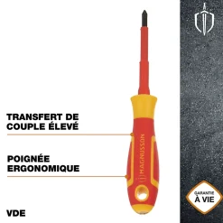 Magnusson Tournevis Pozidriv VDE PZ1 75 x 1 mm