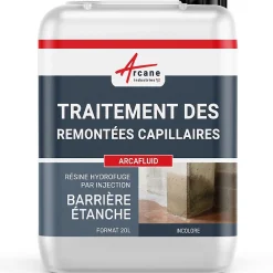Arcane Industries Etanchéité Du Mur Intérieur-Traitement par injection des murs humides - ARCAFLUID - 20 L -