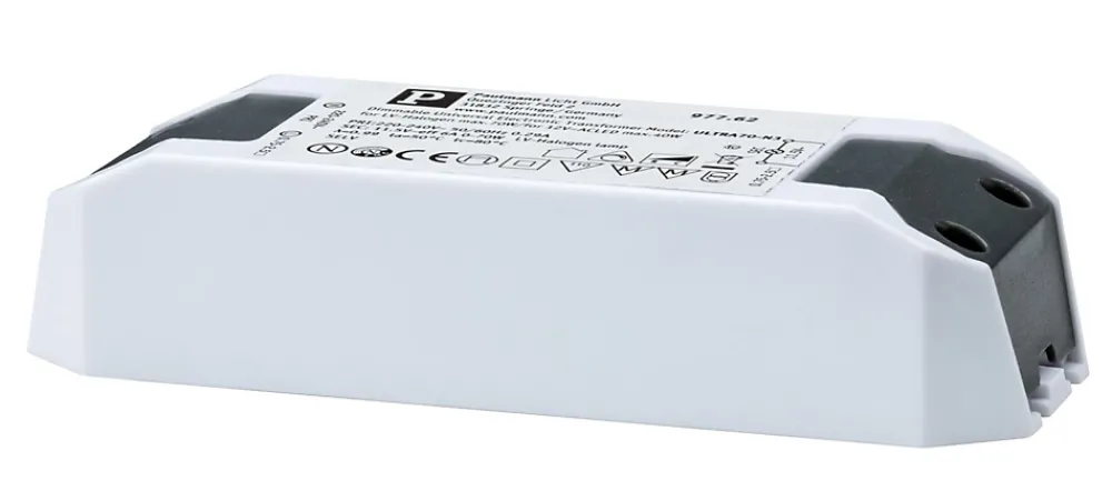 Paulmann Transformateur, Convertisseur Et Chargeur Usb-Transfo électronique Halogen+LED max. 0-50W 220-240/12V 50VA Blanc