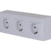 Zenitech Boite D'Encastrement-Triple prise Schuko + plaque Kalya blanc