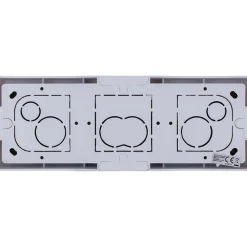 Zenitech Boite D'Encastrement-Triple prise Schuko + plaque Kalya blanc