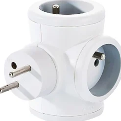 Watt & Co Triplite rotative Blanche 3x16A. Rotation : 90°/90°.