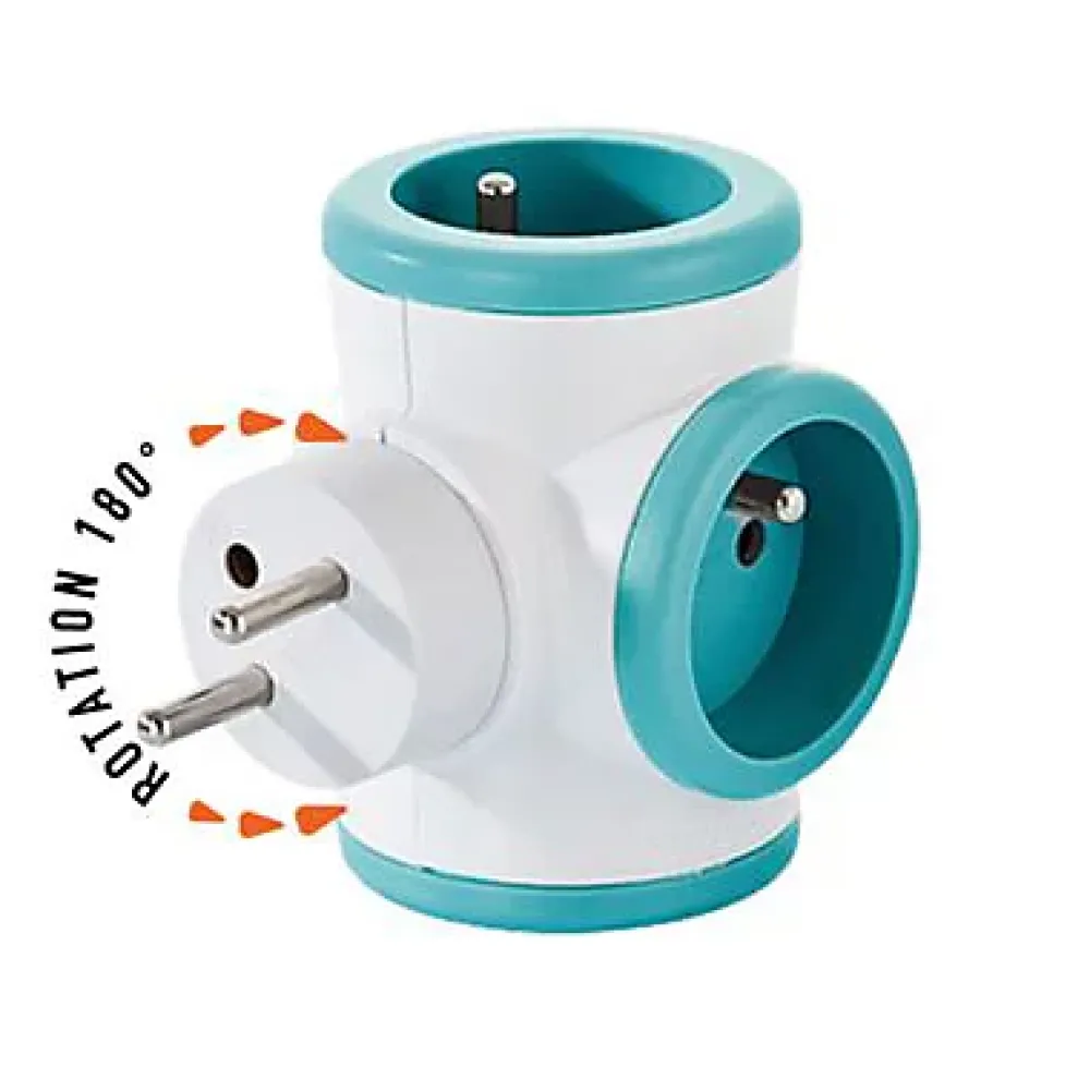 Watt & Co Triplite rotative turquoise 16 A