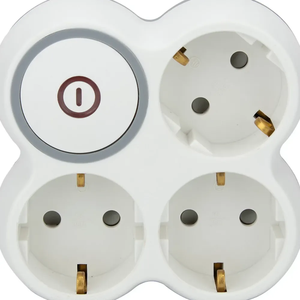 Zenitech Triplite Schuko 16A + interrupteur Bolea
