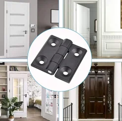 Deko Paumelle De Porte, Meuble Et Fenêtre-4 trous de charnières pliantes plates, charnières externes en acier inoxydable, charnières de porte robustes