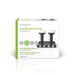 Nedis Tête Parabole Universelle Monobloc Quadruple 6,0 Facteur de Bruit : 0,2 - 0,