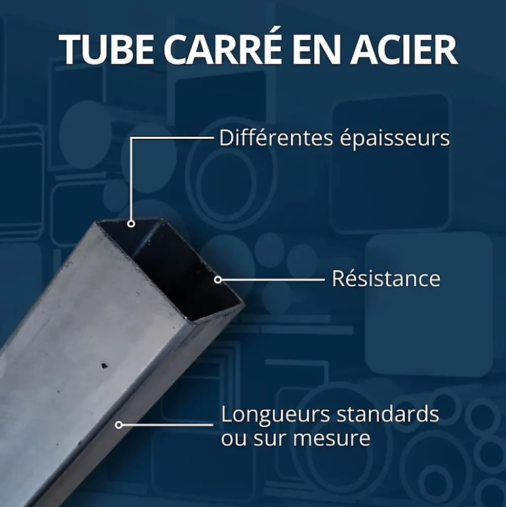 Comment Fer Profilé-Tube acier carré 70 x 70mm ep 4 mm, 3 metres -