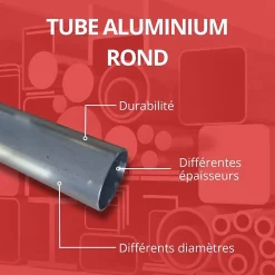 Tube aluminium diametre 100mm ep 2 mm, 3 metres - Comment Fer