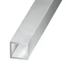 Tube carré aluminium brut 20 x 20 mm, 1 m
