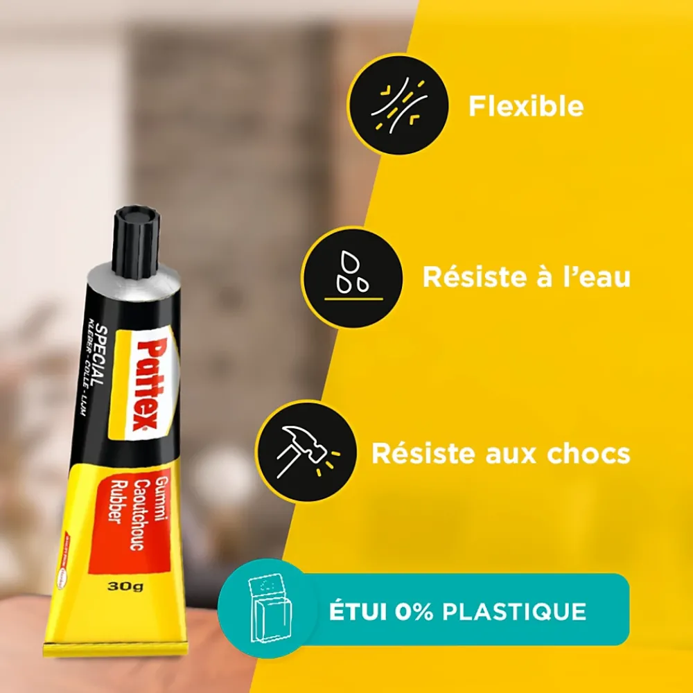 Pattex Colle Pour Cuir, Textile, Caoutchouc Et Plastique-Tube de colle pour caoutchouc, 30 ml