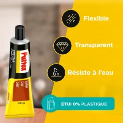 Pattex Colle|Colle Pour Cuir, Textile, Caoutchouc Et Plastique-Tube de colle pour cuir 30 ml