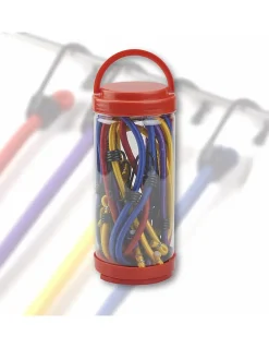 Thirard Tube de 12 tendeurs en caoutchouc à crochets, longueurs variées -