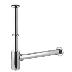 Pipe Wc-Tube d'extension de siphon de vidange rond avec une finition chromée brillante en laiton Kibath
