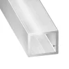 CQFD Profilé-Tube rectangulaire aluminium argent 4 cm