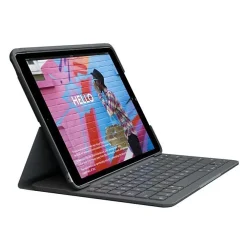 Logitech Étui Clavier Bluetooth Slim Folio iPad 10.2 AZERTY Gris