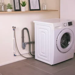 Linxor Evacuation De Lave-Linge-Tuyau de vidange, d'évacuation universel pour machine à laver, lave vaisselle - Gris - 1,5 m -