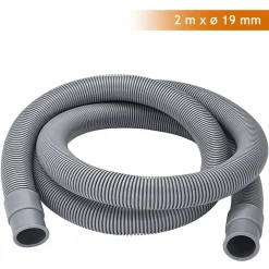 Linxor Evacuation De Lave-Linge-Tuyau de vidange, d'évacuation universel pour machine à laver, lave vaisselle - Gris - 2 m -