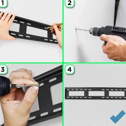 Duronic Support Tv-TVB123M Support TV mural pour écran de 23 à 55 pouces Inclinable Charge max 40 kg VESA 200 400 Télé LED LCD OLED