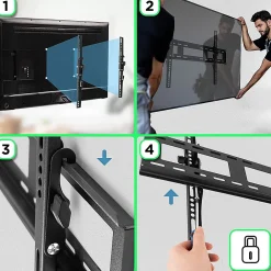 Duronic Support Tv-TVB123M Support TV mural pour écran de 23 à 55 pouces Inclinable Charge max 40 kg VESA 200 400 Télé LED LCD OLED