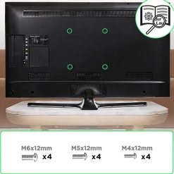 Duronic TVB1120 Support TV mural pour écran de 13 à 30 pouces Inclinable Charge max 18 kg VESA 75 100 Télé LED LCD OLED
