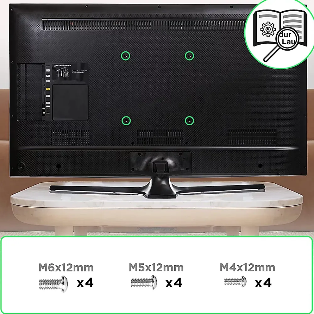 Duronic TVB0920 Support TV mural pour écran de 13 à 30 pouces Pivotant Inclinable Charge max 18 kg VESA 50 100 Télé LED LCD OLED