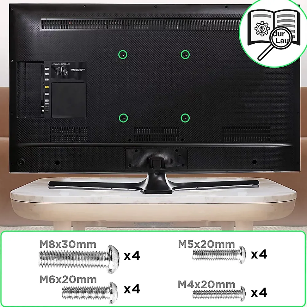 Duronic TVB777 Support TV mural pour écran de 33 à 60 pouces Inclinable Charge max 40 kg VESA 100 600 Télé LED LCD OLED