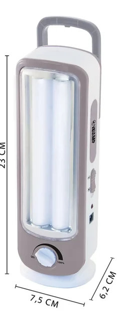 Velamp Lampe Torche-TWIX: Lampe portative rechargeable anti-coupures d'électricité, 2 tubes LED 300lm 23cm