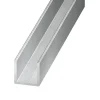 U aluminium brut 20 x 17 x 20 mm Ep. 1,5 mm, 1 m