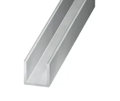 U aluminium brut 20 x 17 x 20 mm Ep. 1,5 mm, 1 m