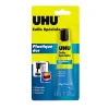 UHU Colle Pour Cuir, Textile, Caoutchouc Et Plastique-Colle spéciale plastique dur - colle idéale pour toutes les matières plastiques courantes , transparente, tube 30g