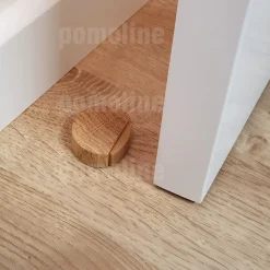Nesu Butoir De Porte-8 Un. Butée de porte adhésive en bois de chêne naturel 45x42MM