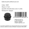 Nesu 4 Un. Butée de porte adhésive en bois laqué noir - Diamètre 37MM
