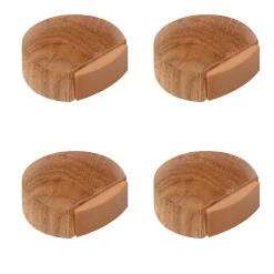 Nesu Butoir De Porte-4 Un. Butée de porte adhésive en bois de chêne naturel 45x42MM