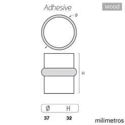 Nesu Butoir De Porte-10 Un. Butée de porte adhésive en bois laqué blanc - Diamètre 37MM