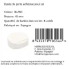 Nesu 4 Un. Butée de porte adhésive en bois laqué blanc 45x42MM