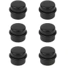 Nesu Butoir De Porte-6 Un. Butée de porte adhésive en bois laqué noir - Diamètre 37MM