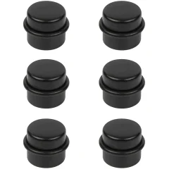 Nesu Butoir De Porte-6 Un. Butée de porte adhésive en bois laqué noir - Diamètre 37MM