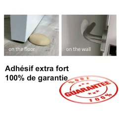 Nesu 12 Un. Butée de porte en caoutchouc adhésif pour parquet et mur, blanc - Diamètre 60MM