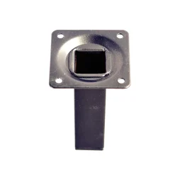 Nesu Pied De Meuble-4 un. Pied carré pour meuble en acier 25x25mm hauteur 150mm peinture noire avec embout