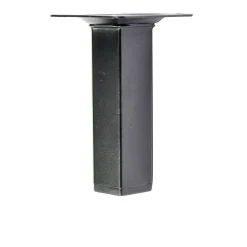 Nesu Pied De Meuble-4 un. Pied carré pour meuble en acier 25x25mm hauteur 100mm peinture noire avec embout