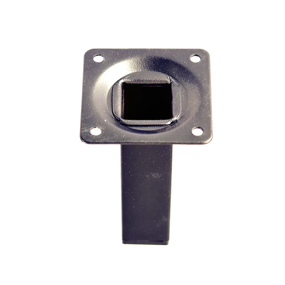 Nesu Pied De Meuble-4 un. Pied carré pour meuble en acier 25x25mm hauteur 100mm peinture noire avec embout