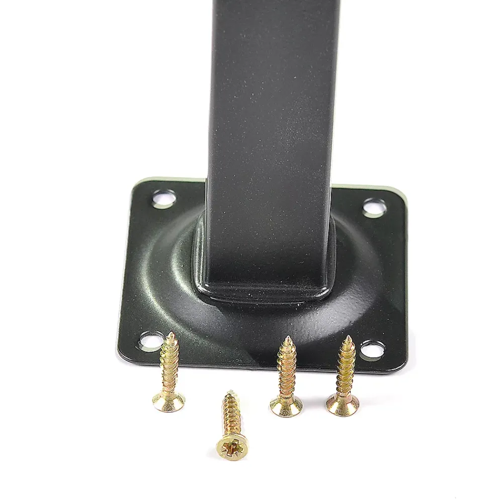 Nesu Pied De Meuble-4 un. Pied carré pour meuble en acier 25x25mm hauteur 100mm peinture noire avec embout