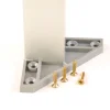 Nesu Pied De Meuble-4 un. Pied carré pour meuble en aluminium 40x40mm hauteur 100mm aluminium mat avec régulateur de nivellement