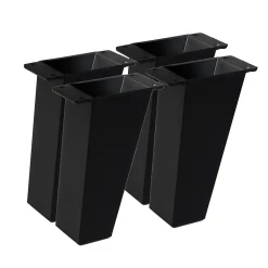 Nesu 4un. Pied de meuble incliné scandinave pied nordique en résine plastique ABS ANTI-HUMIDITÉ noire. Hauteur 120mm