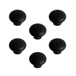 Nesu 6 Un. poignées de meuble en rouille noir pour tiroir - diamètre 30MM