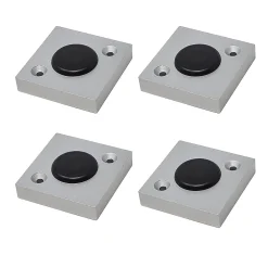 Nesu 4un. rehausseur de meuble hauteur 10mm en résine plastique ABS ANTI-HUMIDITÉ couleur aluminium mat avec embout coulissant