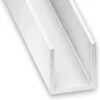 U PVC blanc 10 x 12 x 10 mm. Ep. 1 mm. Int. 10 mm. Longueur 2 m