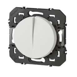 Legrand Interrupteur Encastrable-Va-et-vient et Poussoir Dooxie blanc