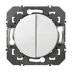 Legrand Interrupteur Encastrable-Va-et-vient et Poussoir Dooxie blanc