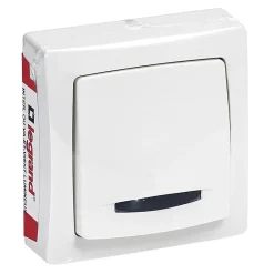 Legrand Interrupteur En Saillie-va-et-vient lumineux ASL blanc